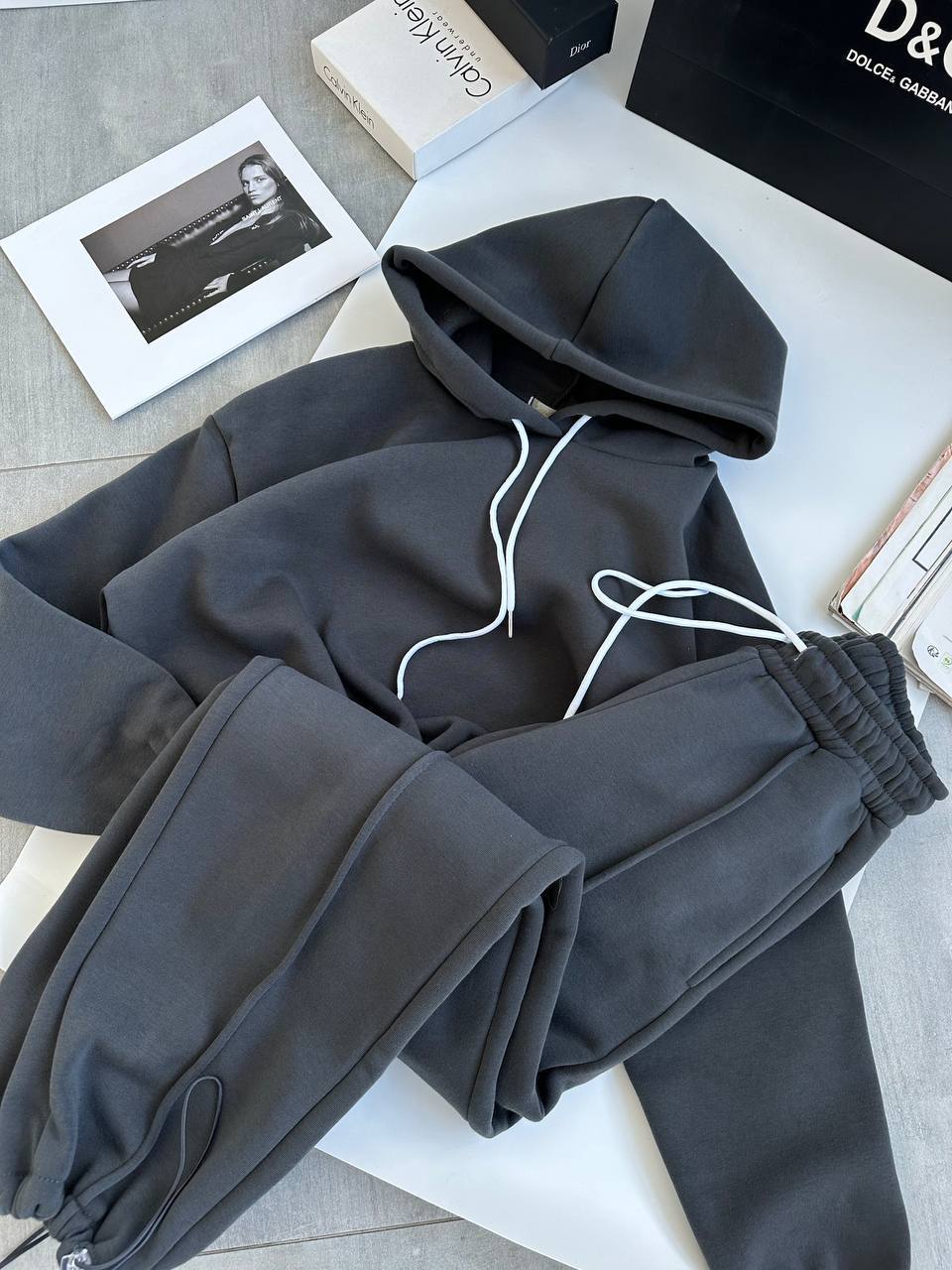 Ensemble Sweat à Capuche Oversize et Pantalon de Jogging pour Femmes avec Doublure Douce, Cordon Réglable et Taille Haute Echo Archiv