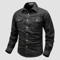 Chemise en toile robuste pour hommes avec poches poitrine doubles et boutonnière intégrale Echo Archiv
