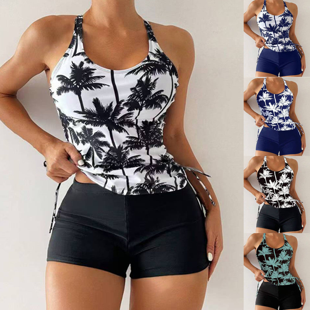 Tankini femme avec bretelles réglables et shorts décontractés R&B
