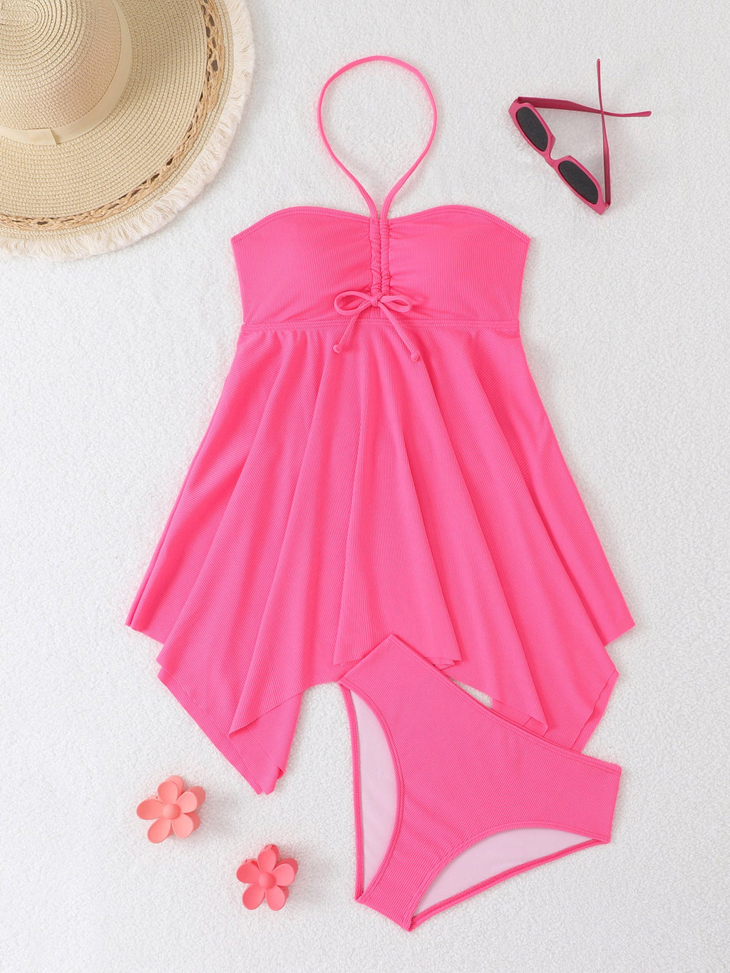Tankini pour femmes avec un haut décontracté et une jupe à la mode R&B