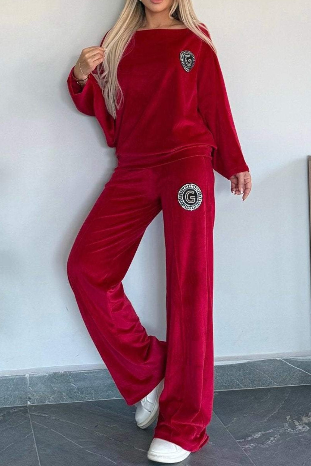 Ensemble de Loungewear Élegant en Velours Doux pour Femmes