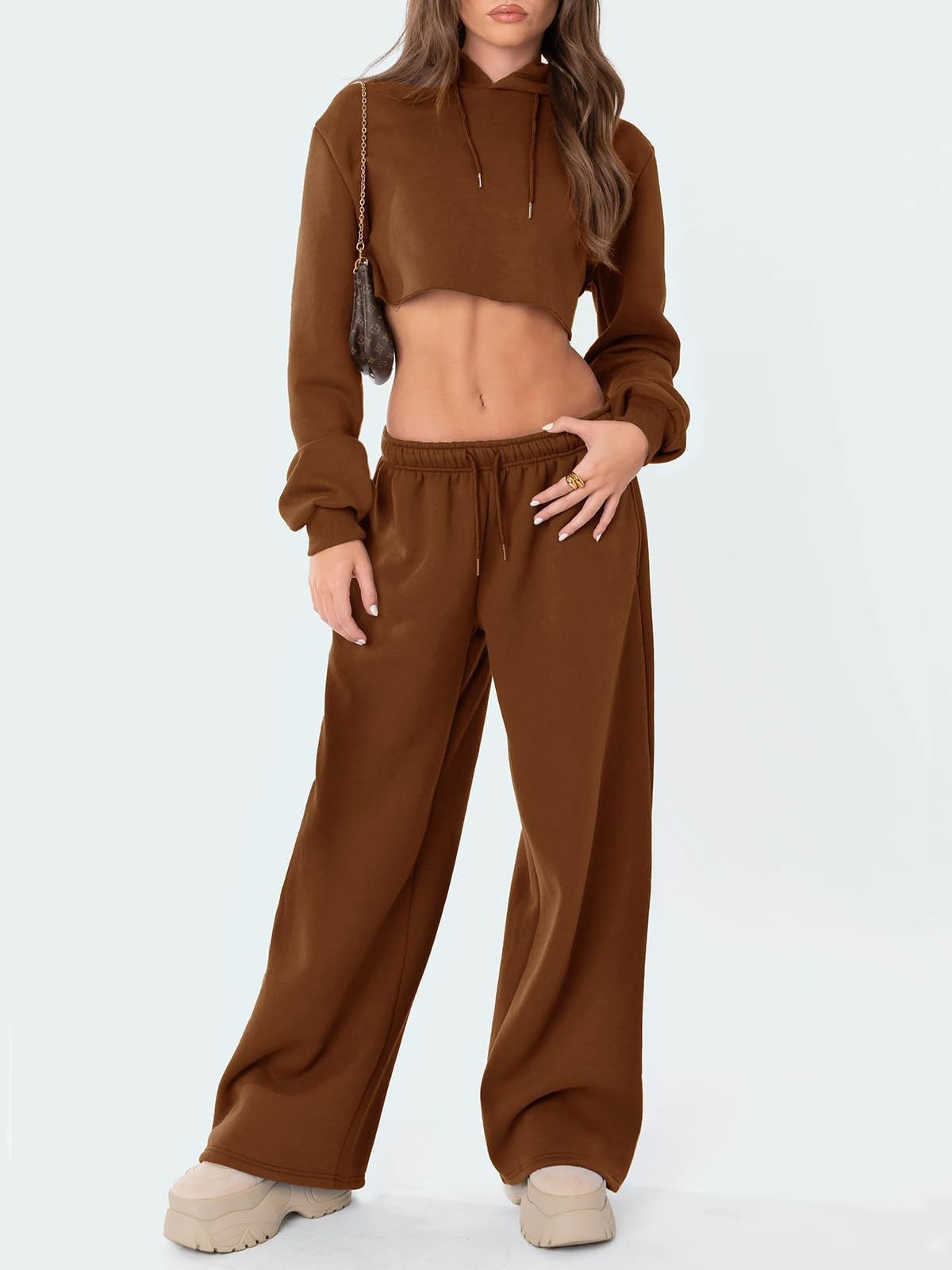 Pantalon de lounge large pour femmes avec taille confortable, cordon élastique et poches latérales Echo Archiv
