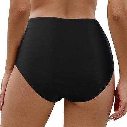 Culotte de bikini taille haute pour femmes avec des détails de volants raffinés Echo Archiv