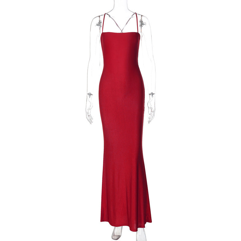 Robe maxi femme avec des bretelles fines et une coupe fluide Heidi-Mode