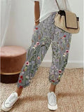 Pantalons Harem en Damenschalotte avec broderie florale Echoarchiv
