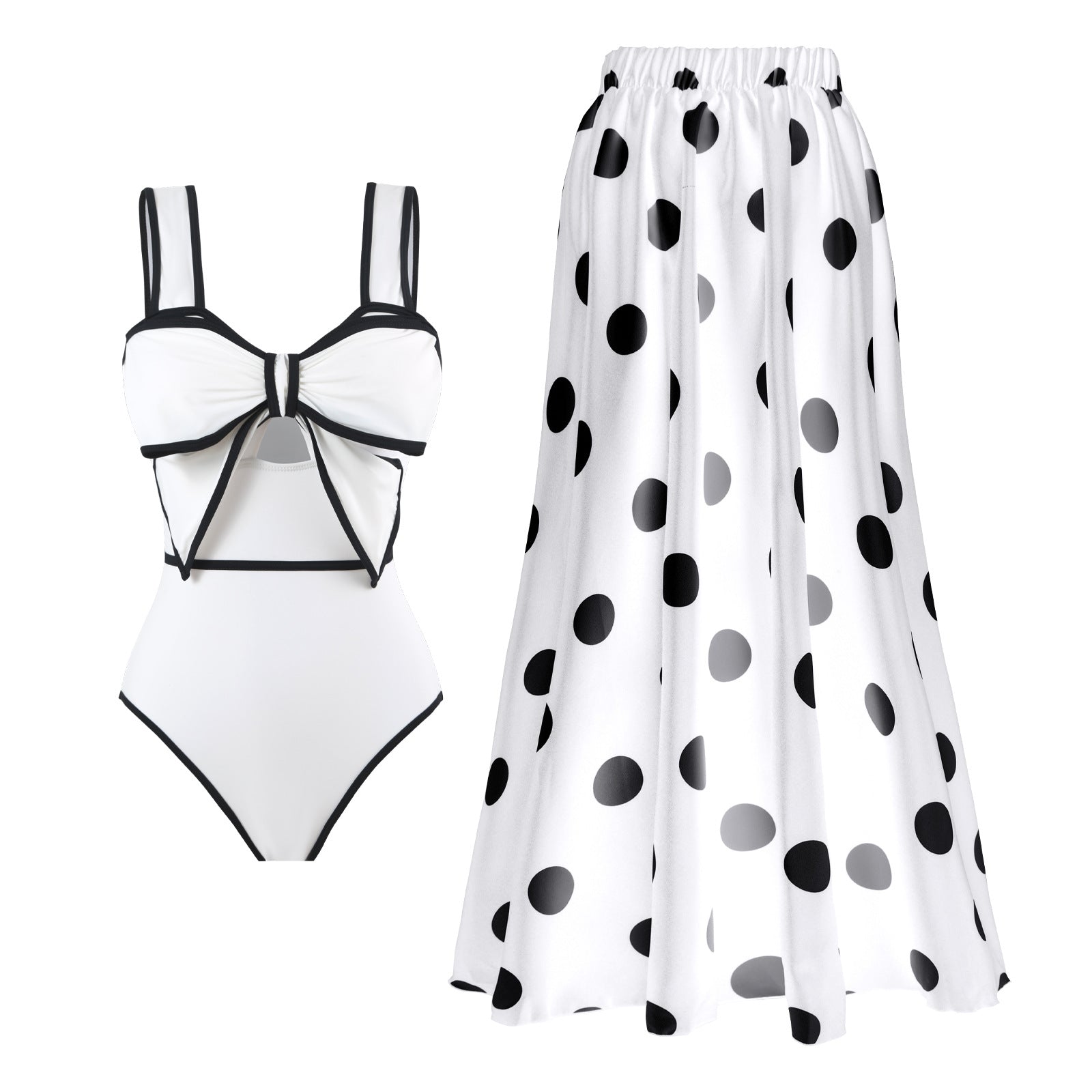 Jupe maxi femme à pois modernes Drune