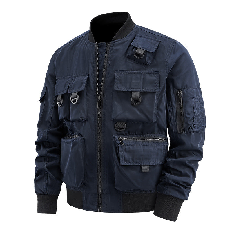 Veste bomber utilitaire multifonctionnelle pour hommes avec de nombreuses poches, détails en D-ring et coque en nylon coupe-vent Echo Archiv