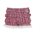Shorts à volants pour femmes en design à carreaux R&B