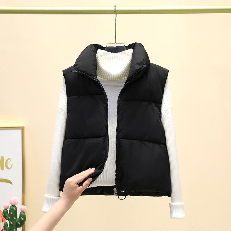 Gilet court matelassé pour femme avec col montant, fermeture éclair à double sens et ourlet ajustable Echo Archiv