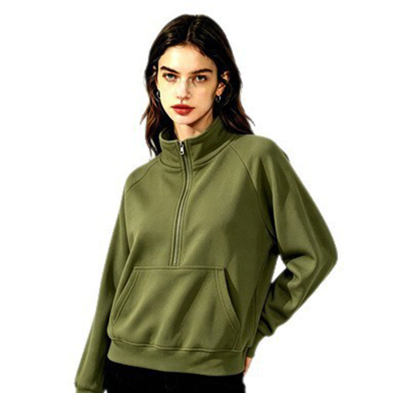 Sweat à capuche sportif pour femmes avec col montant Echoarchiv