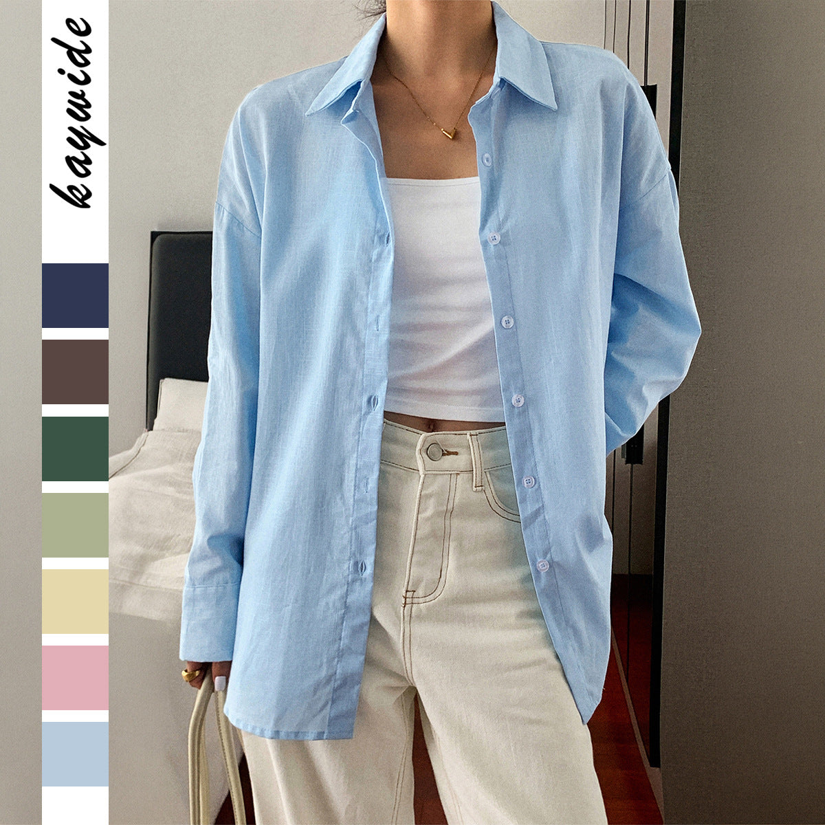 Ensemble d'été deux pièces pour femmes composé d'une chemise oversize légère et d'une robe mini sans manches Echo Archiv