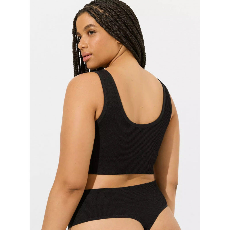 Ensemble de bikini taille haute pour femmes avec surface texturée et crop top à la mode R&B