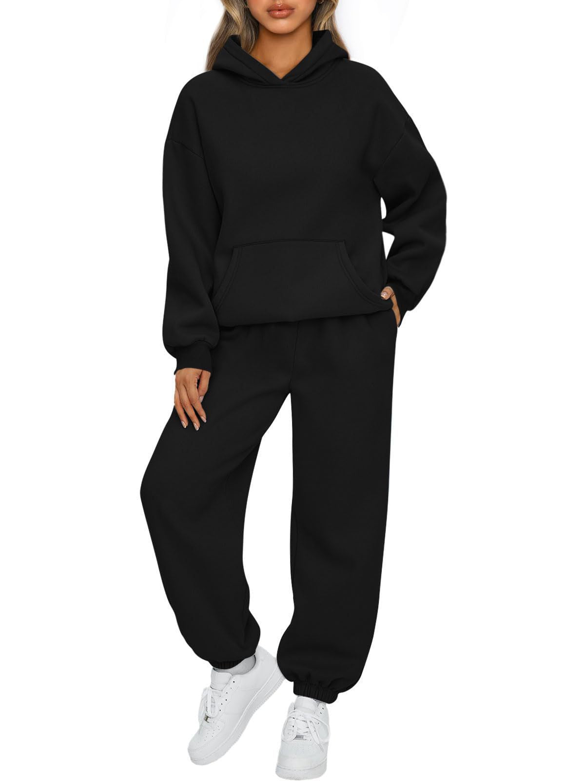 Ensemble confortable de sweat à capuche oversize et de jogging pour femmes en mélange de coton doux Echo Archiv