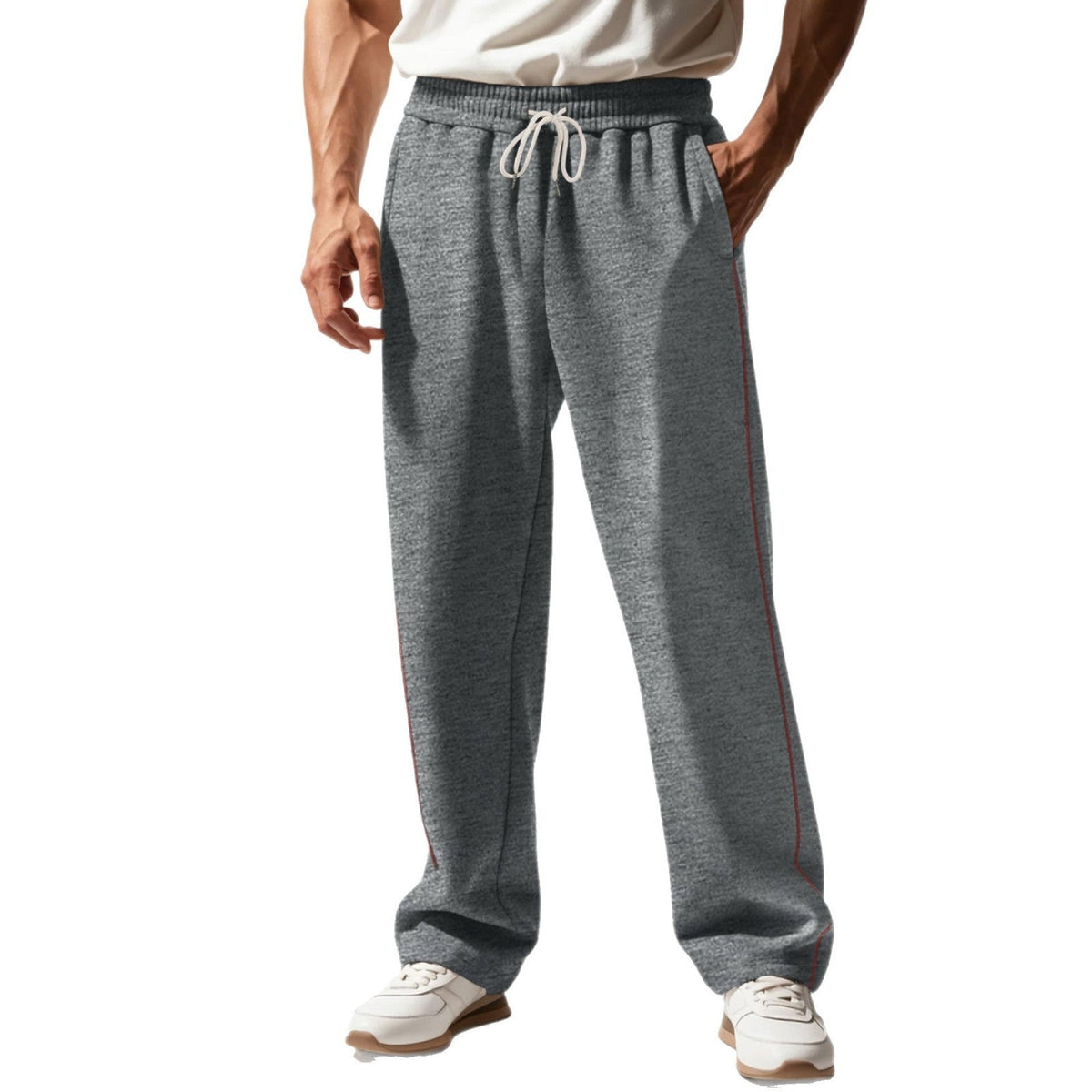 Pantalons de survêtement pour hommes nan à coupe décontractée avec couture décorative sur le côté, ceinture de confort élastique et poches profondes Echo Archiv