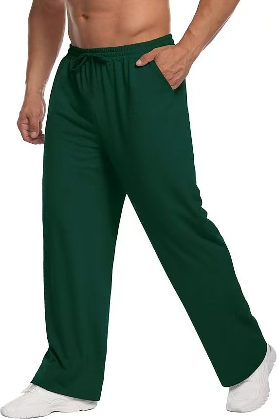 Pantalon de lounge pour homme à coupe décontractée en jersey doux avec cordon de serrage, taille élastique et jambe droite Echo Archiv