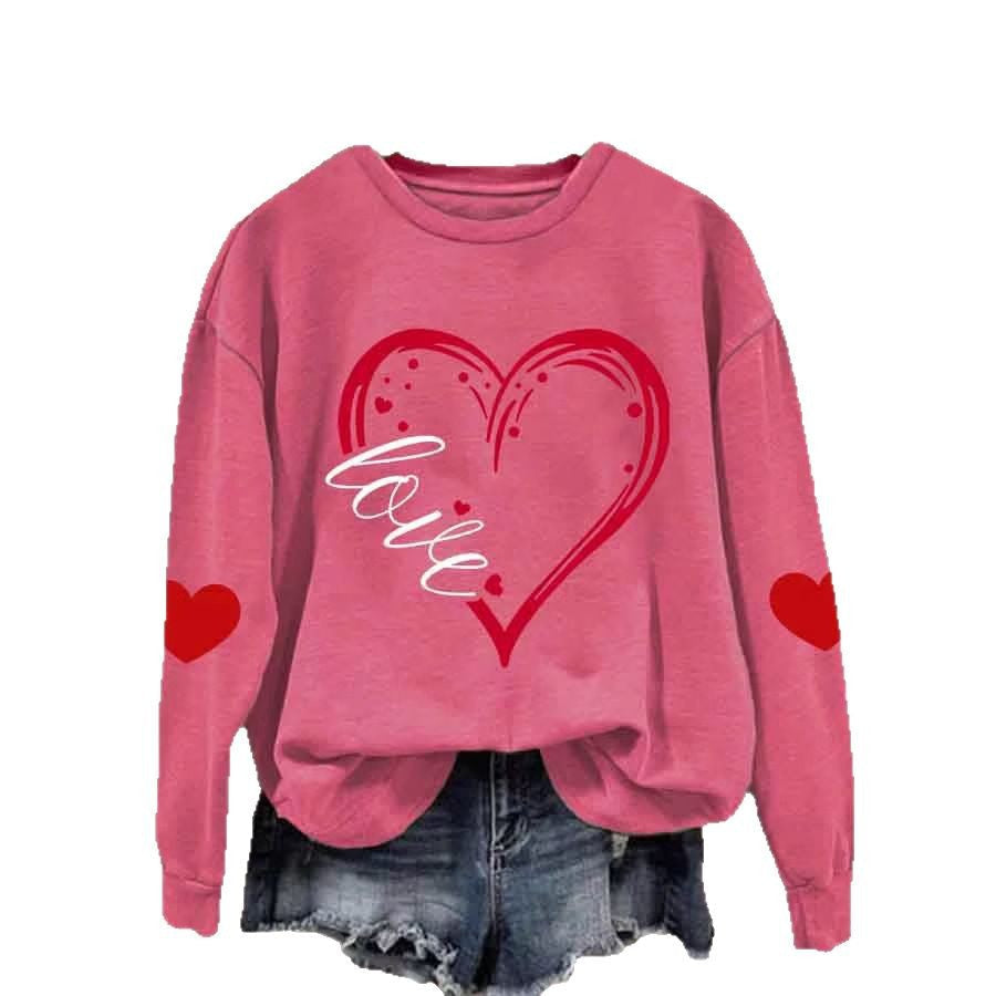 Pull confortable pour femmes avec motif cœur Echoarchiv
