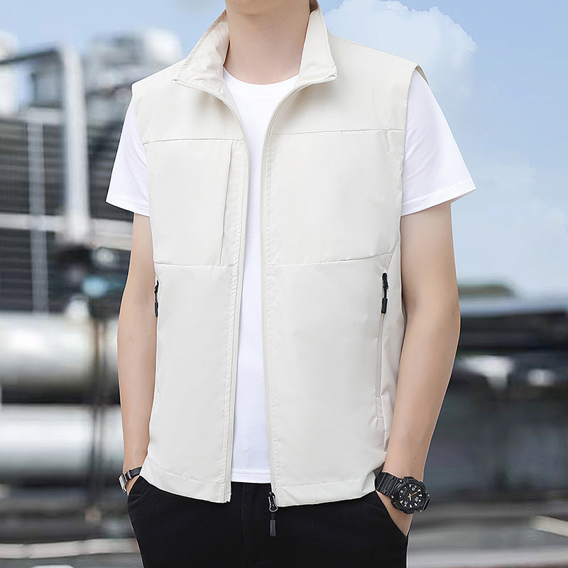 Veste de plein air légère et coupe-vent pour hommes avec col montant et poches zippées cachées Echo Archiv