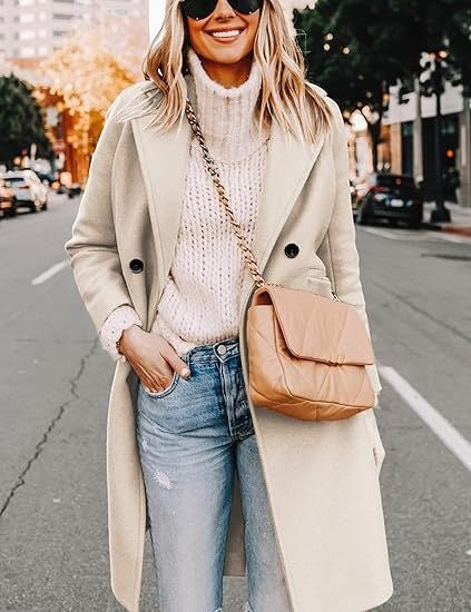 Manteau en Laine Élégant pour Femmes