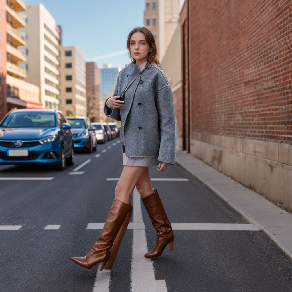 Veste en Laine Oversize Tendance pour Femmes