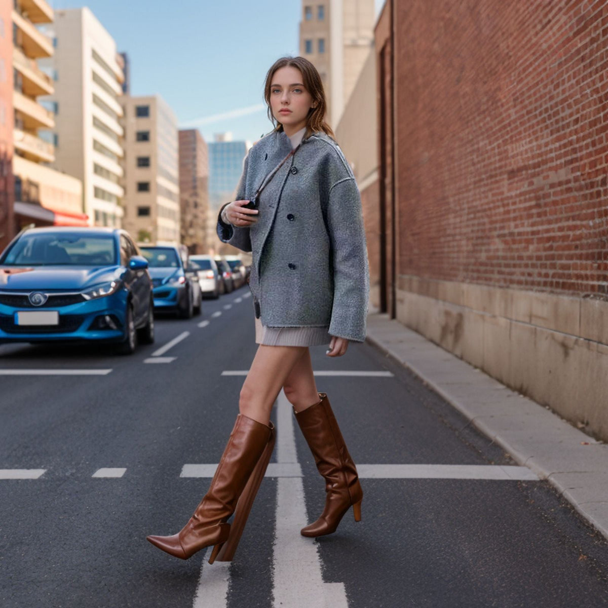 Veste en Laine Oversize Tendance pour Femmes