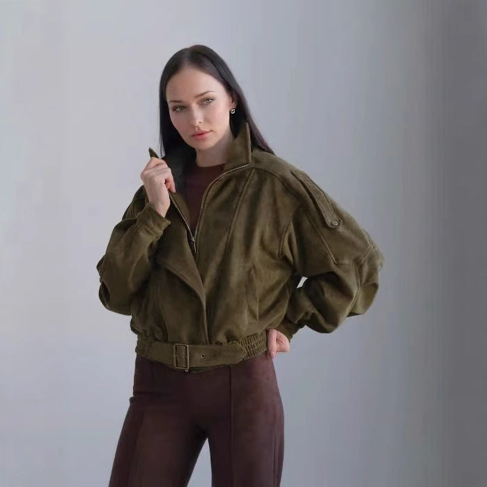 Veste en daim élégante et tendance pour femmes