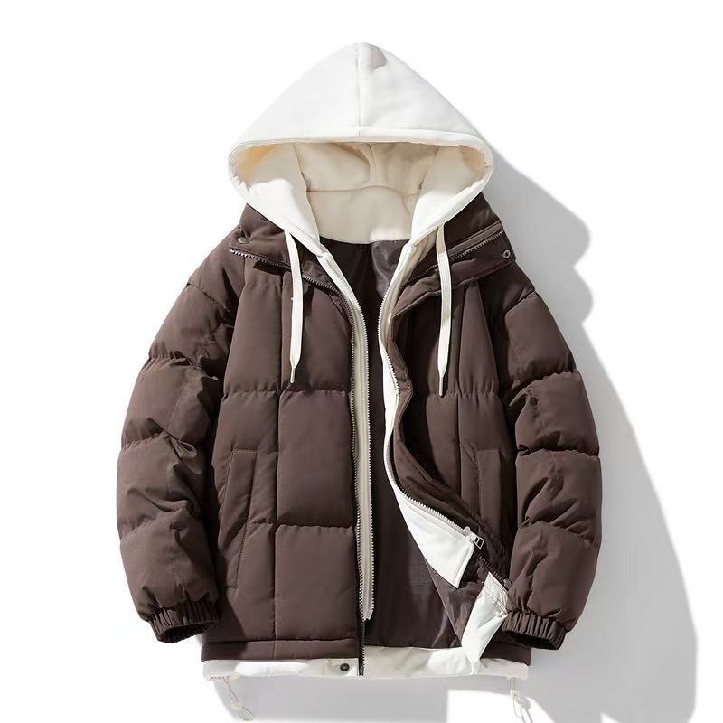Veste de mi-saison matelassée pour homme avec capuche amovible