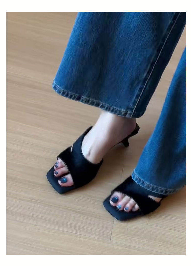 Mules Élégantes pour Femmes avec Design Zebra à la Mode R&B