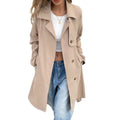 Manteau trench pour femmes avec boutonnage et poches pratiques