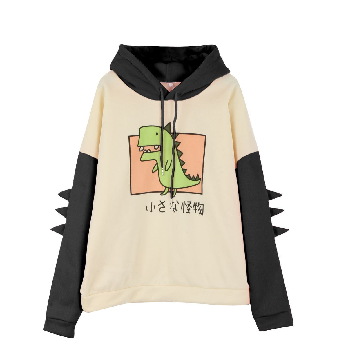 Sweat à capuche pour femmes avec détails tridimensionnels au dos et imprimé de dinosaure mignon Echo Archiv