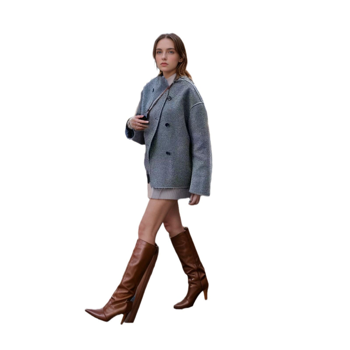 Veste en Laine Oversize Tendance pour Femmes