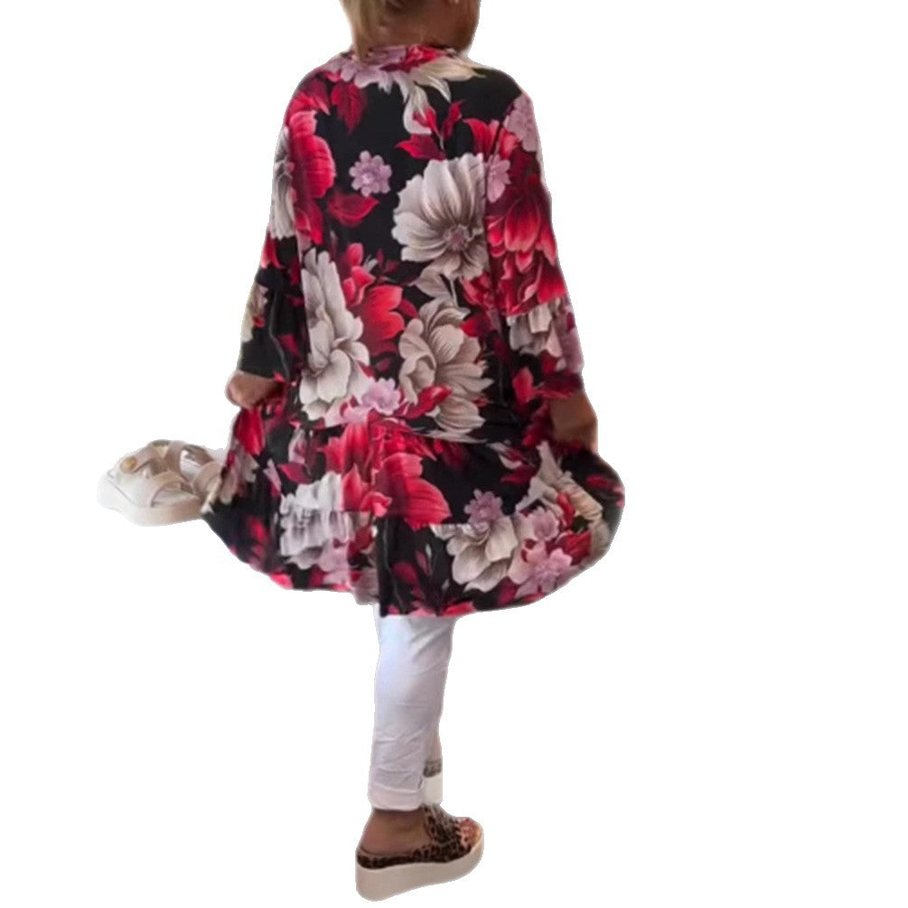 Robe tunique femme à volant en style babydoll avec décolleté en V et volants R&B