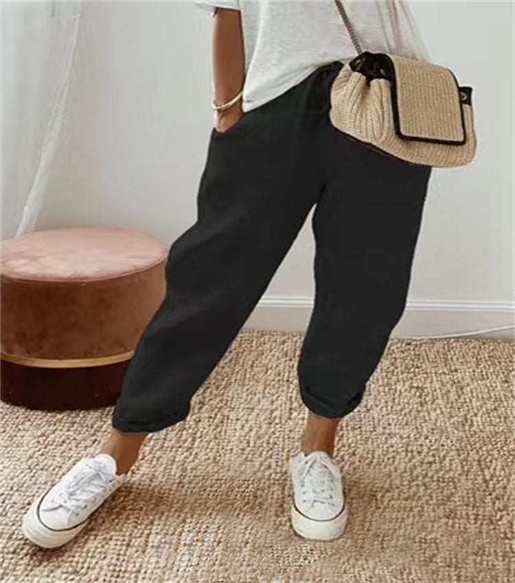 Pantalons Harem en Damenschalotte avec broderie florale Echoarchiv