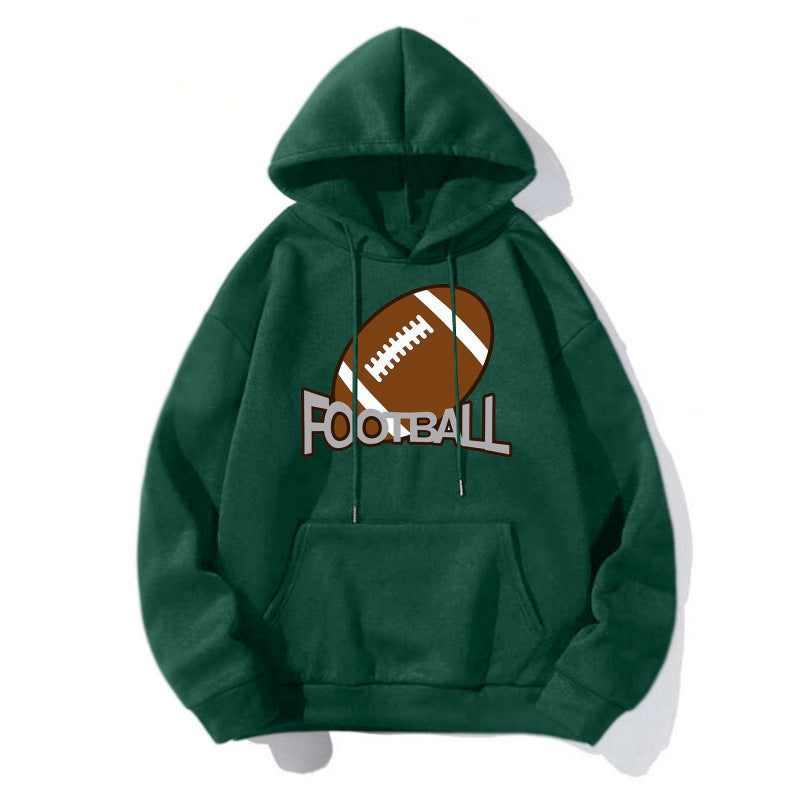 Pull à capuche sportif pour femmes avec motif football Echoarchiv