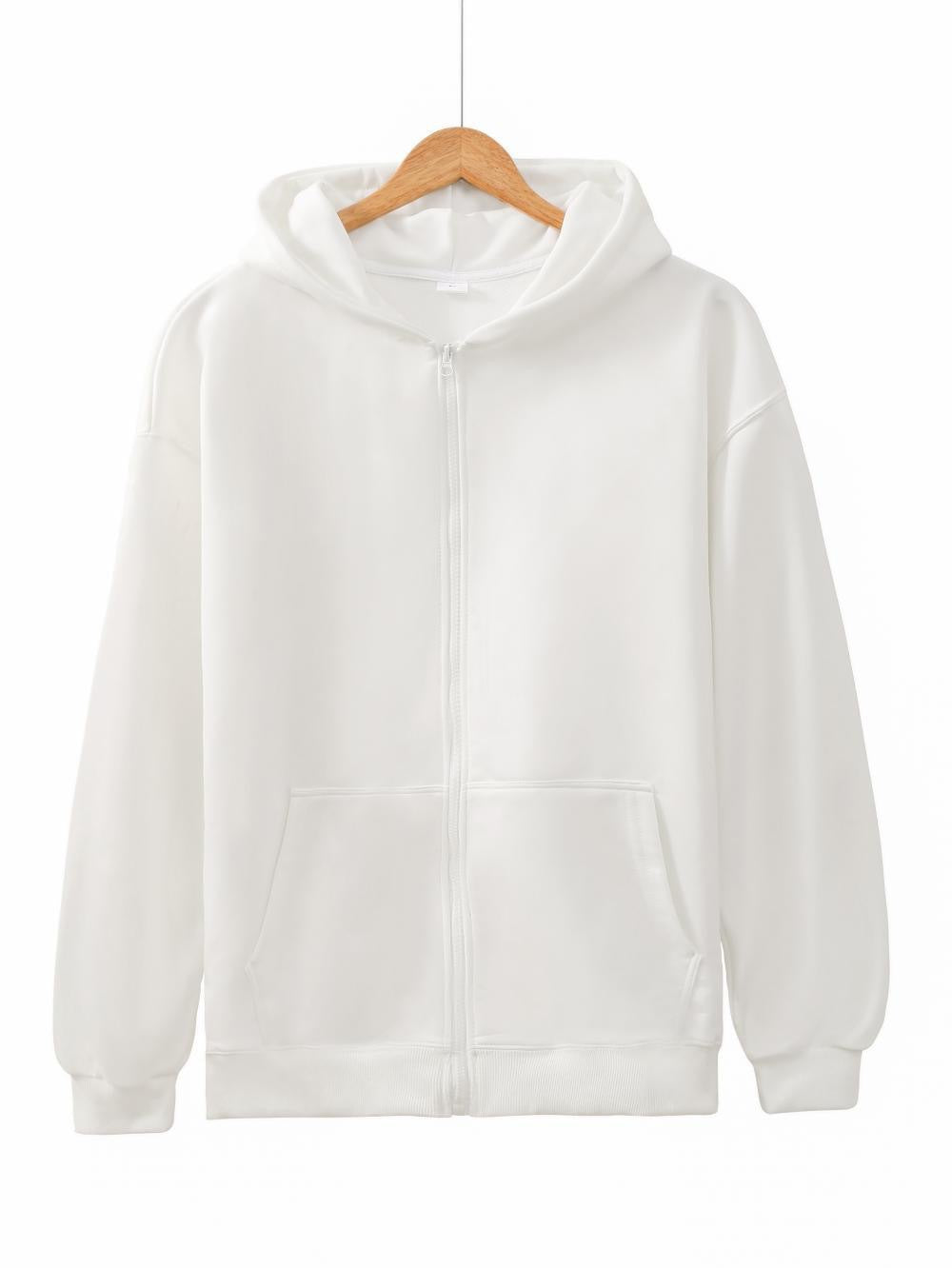 Hoodie unisexe nan léger avec fermeture éclair, en French-Terry gratté à l'intérieur, coutures plates et poches kangourou Echo Archiv