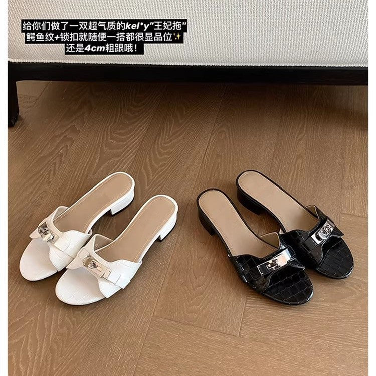 Mules Élégantes pour Femmes avec Boucle à la Mode R&B