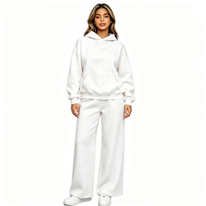 Sweat à capuche décontracté pour femmes avec pantalons larges Echoarchiv