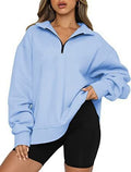 Sweatshirt oversized pour femmes avec demi-zip, doublure en polaire douce et poche kangourou Echo Archiv