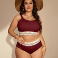 Bikini taille haute pour femmes avec ceinture rayée Echo Archiv