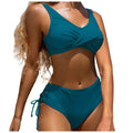 Bikini taille haute pour femmes avec détail de nouage raffiné R&B