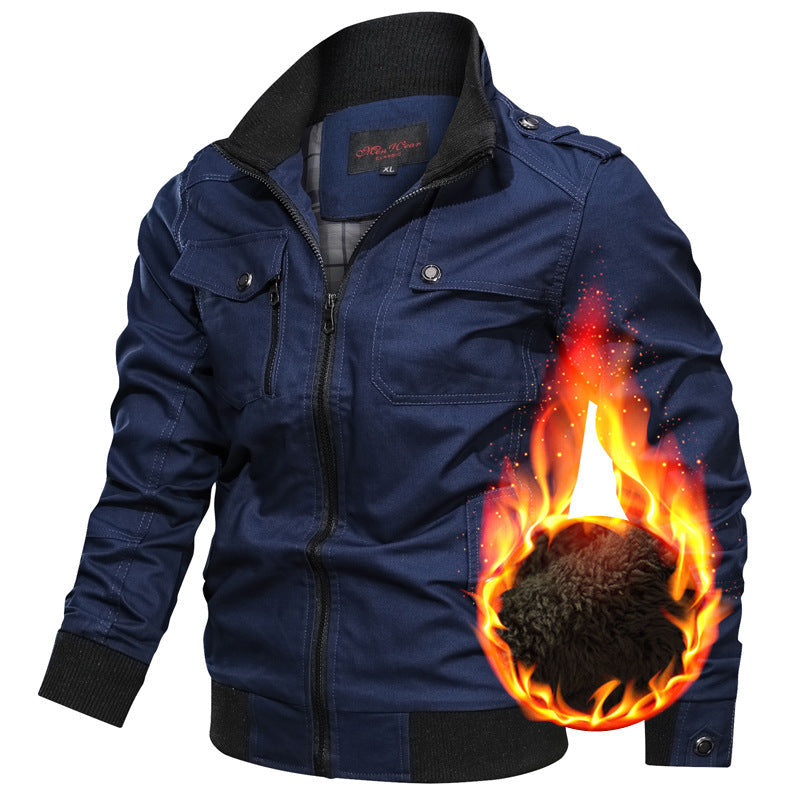 Veste pilote bomber multifonctionnelle pour hommes avec gilet intérieur en teddy amovible, épaulettes et fermeture éclair cachée Echo Archiv