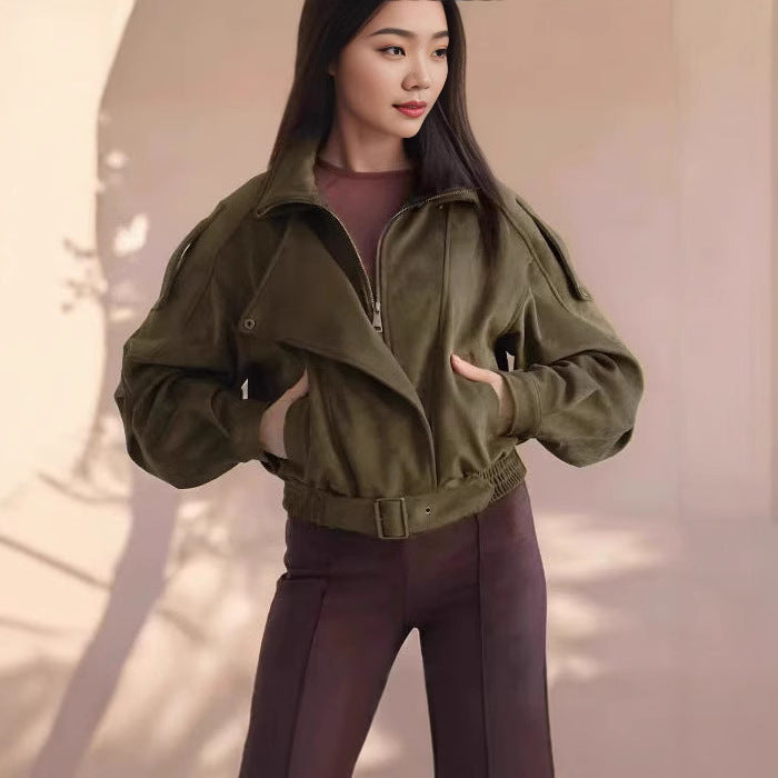 Veste en daim élégante et tendance pour femmes