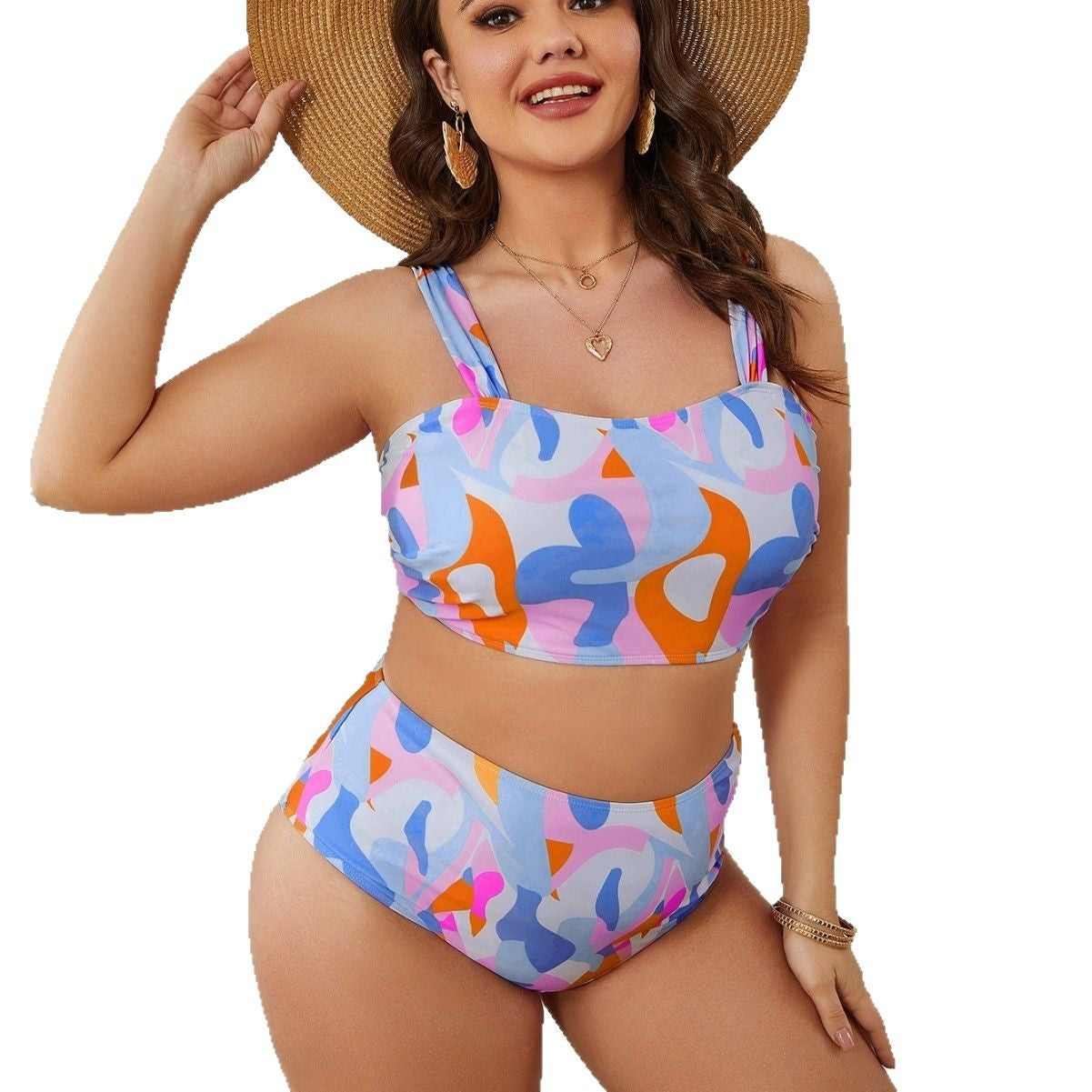 Ensemble de bikini taille haute pour femmes avec motif tendance Echo Archiv