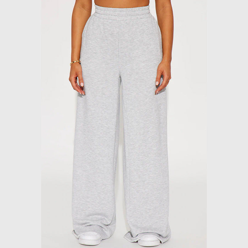 Pantalon Palazzo-Lounge pour femmes taille haute avec ceinture de confort froncée et silhouette large fluide Echo Archiv