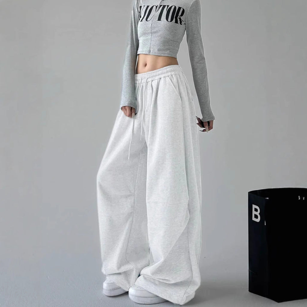 Pantalon lounge taille haute pour femmes, coupe ample, avec taille élastique, cordon de serrage et poches latérales Echo Archiv