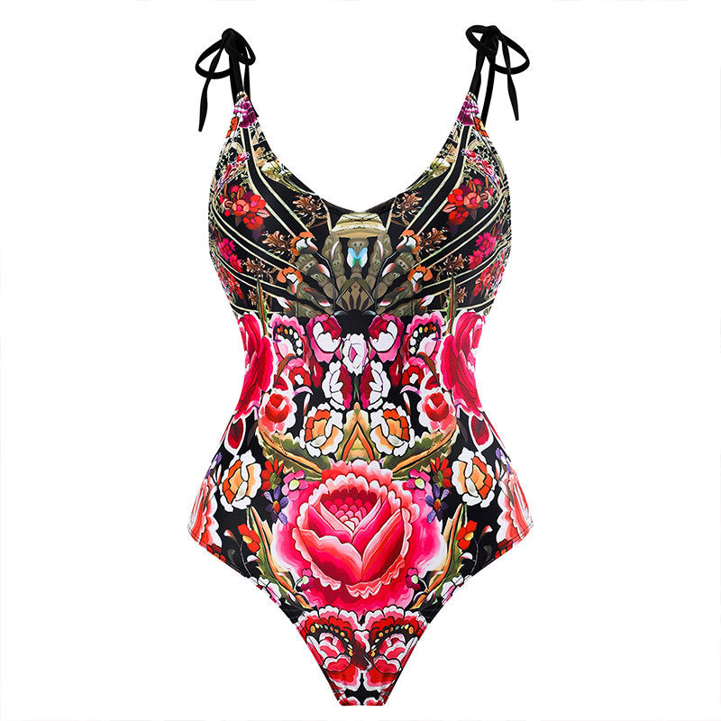 Jupe Maxi Femme avec design élégant à nouer et motif floral Drune
