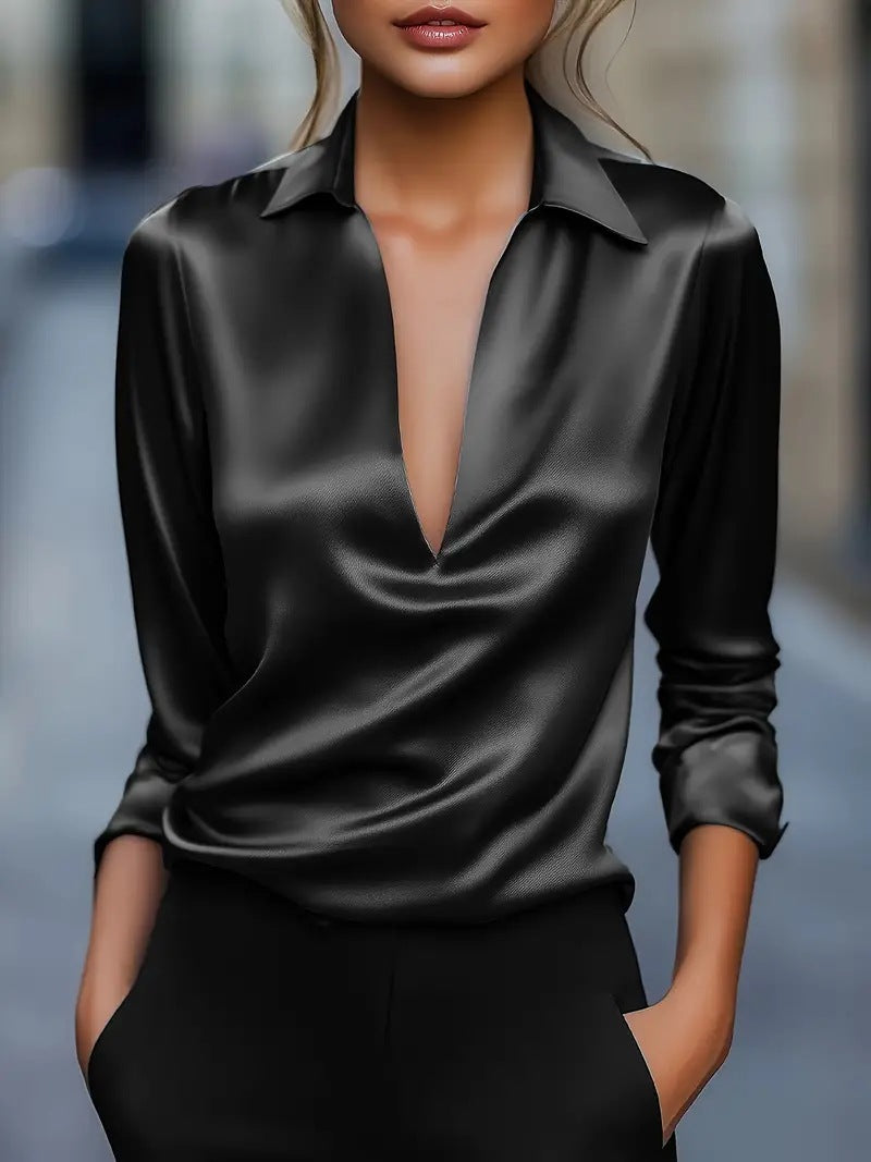 Blouse élégante et soyeuse pour femmes
