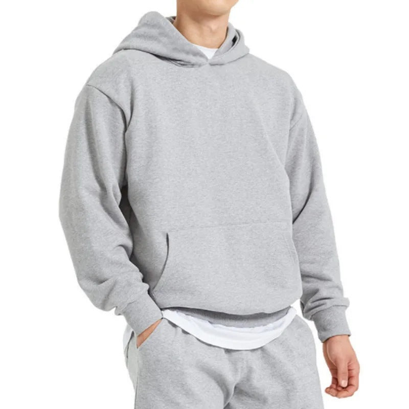 Homme nan sweat à capuche lourd en coupe boxy avec poche kangourou, ourlet côtelé et intérieur gratté Echo Archiv