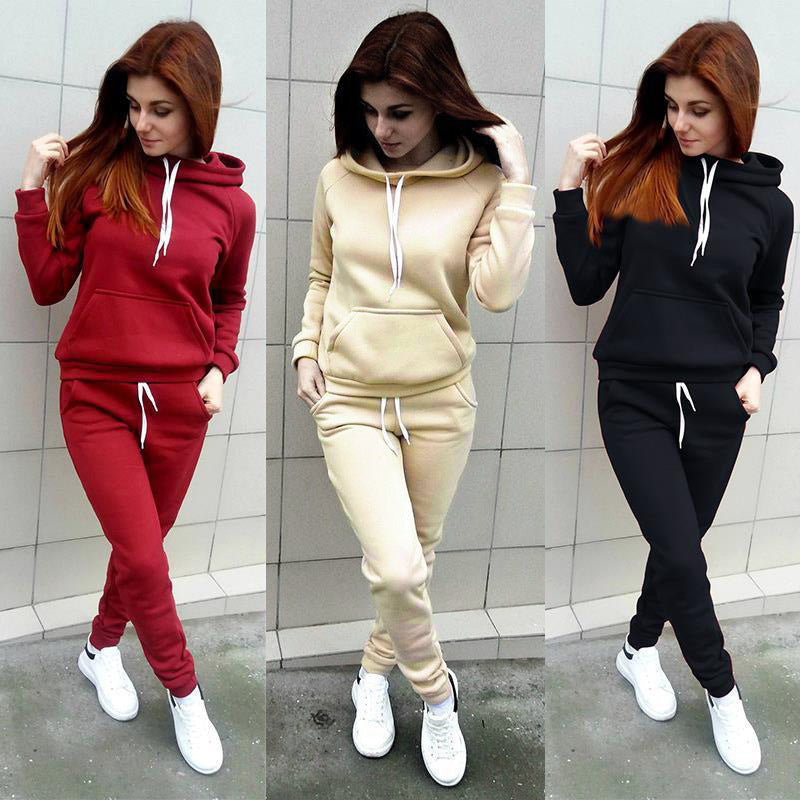 Ensemble de survêtement pour femmes en polaire douce avec sweat à capuche et pantalon de jogging Echo Archive