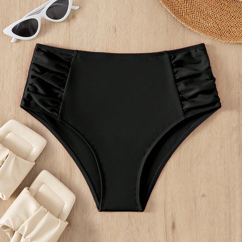 Pantalon de bikini taille haute pour femmes avec design à volants R&B