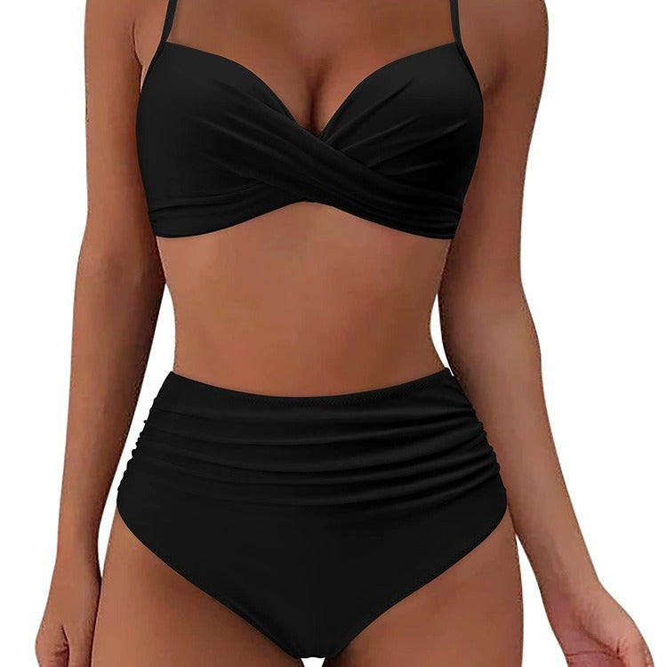 Ensemble de bikini taille haute pour femmes avec design enroulé Echo Archiv